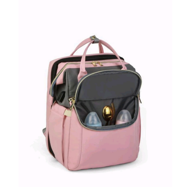 Le Queen Diaper Bag with Bed /Pink - Image 2