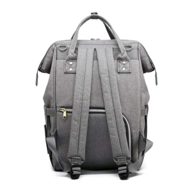 LE QUEEN-DIAPER BAG BACKPACK CLASSIC /LIGHT GREY - Image 3