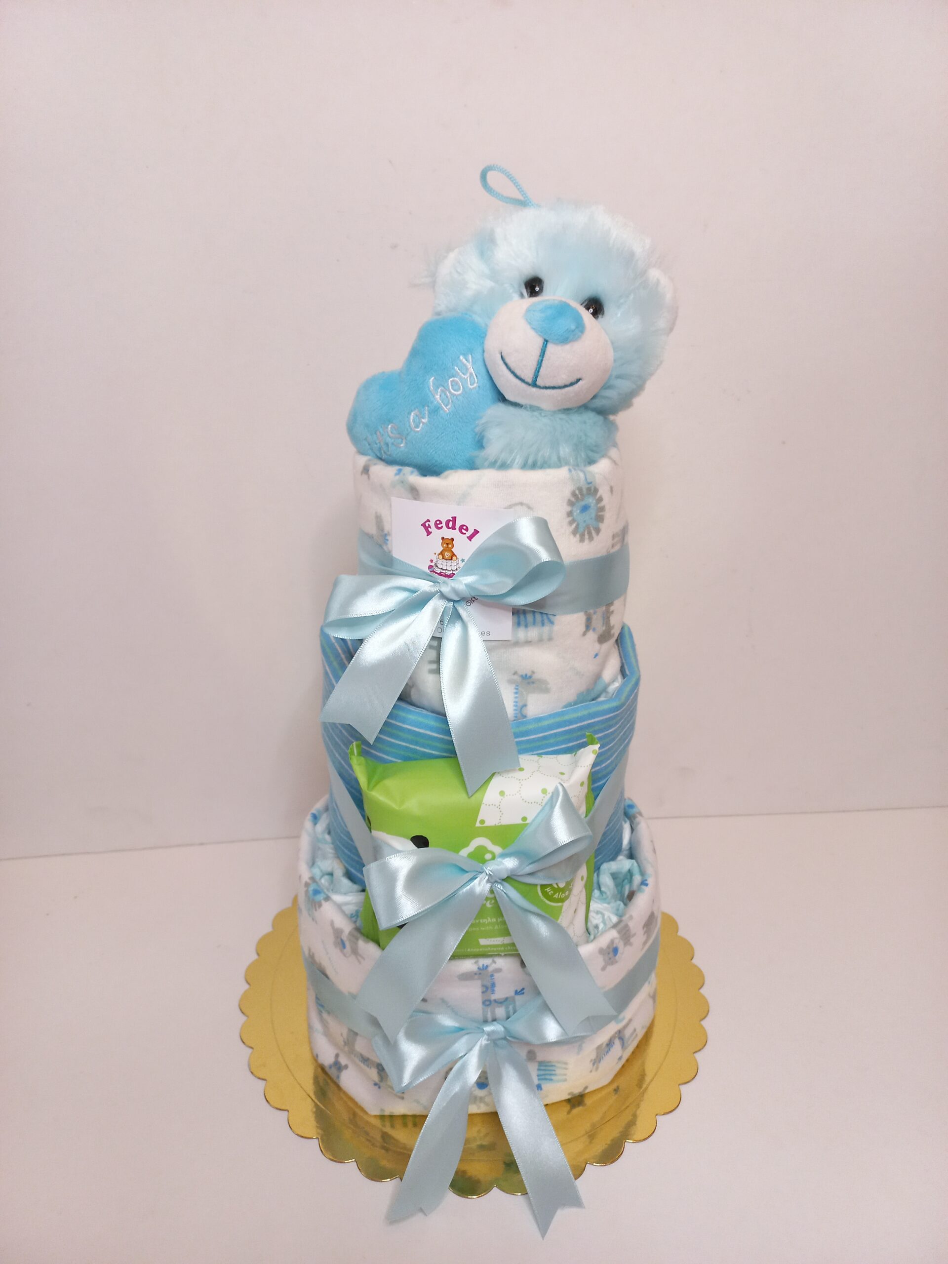 Lil' Moose Diaper Cake for Boys exclusively at Lil' Baby Cakes