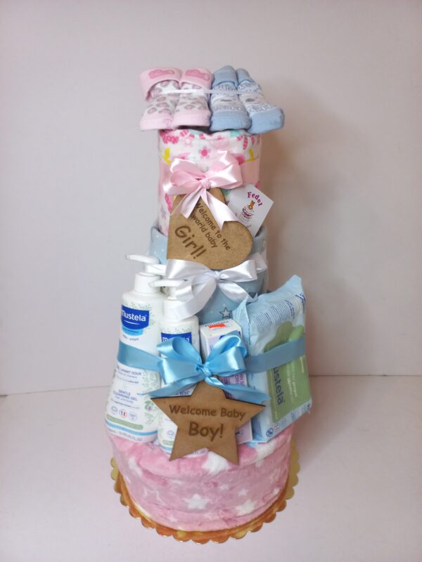 DIAPER CAKES GIFTS FOR NEWBORN TWINS