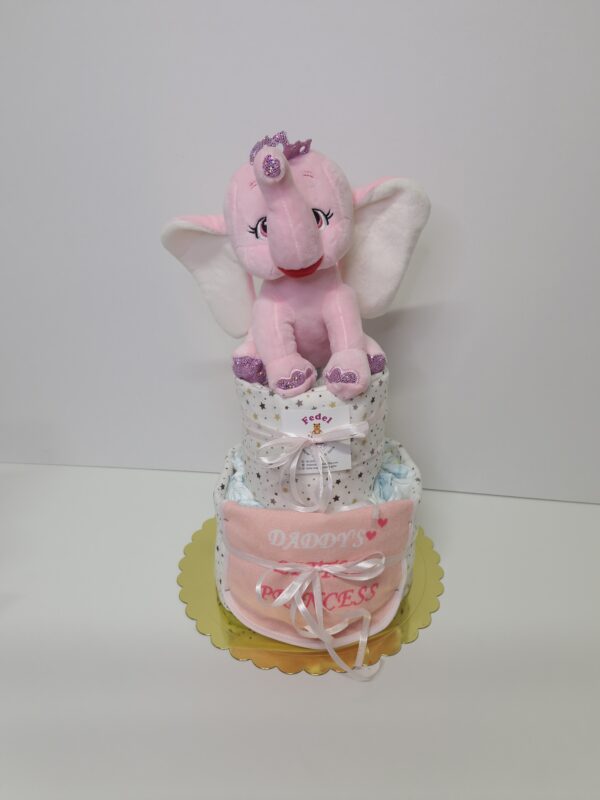 Diaper cakes gifts for newborn girls