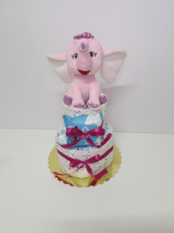 Diaper cakes gifts for newborn girls