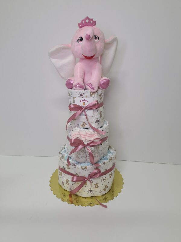 Diaper cakes gifts for newborn girls