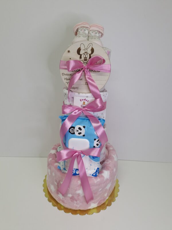 Diaper cakes gifts for newborn girls