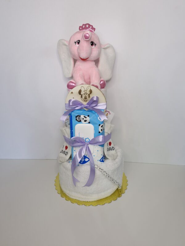 Diaper cakes gifts for newborn girls