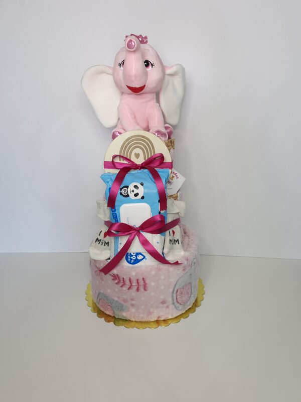 Diaper cakes gifts for newborn girls