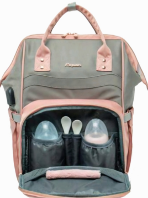 LE QUEEN-DIAPER BAG BACKPACK CLASSIC /PINK- PINK GOLD
