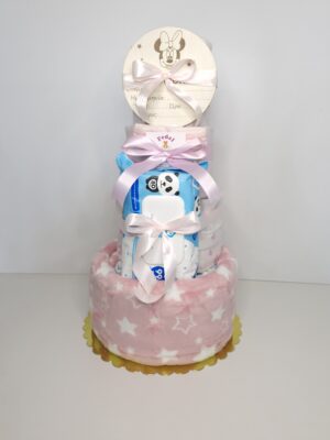 Diaper cakes gifts for newborn girls