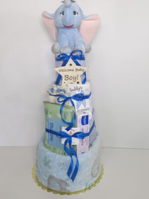 Diaper cakes gifts for newborn boys
