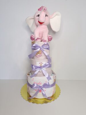 Diaper cakes gifts for newborn girls