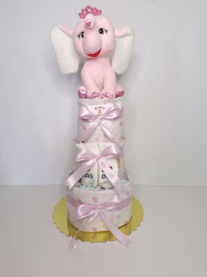Diaper cakes gifts for newborn girls