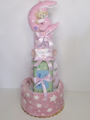 Diaper cakes gifts for newborn girls