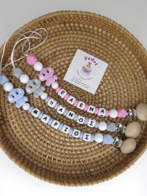 Elephants pacifier’s clips