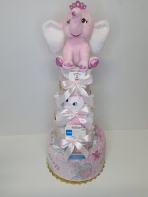 Diaper cakes gifts for newborn girls