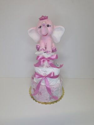 Diaper cakes gifts for newborn girls