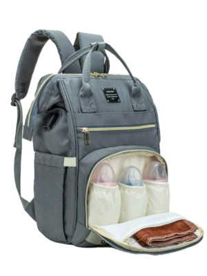 LE QUEEN-DIAPER BAG BACKPACK CLASSIC /GREY