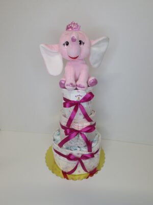 Diaper cakes gifts for newborn girls