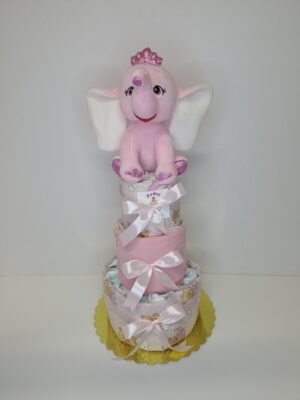 Diaper cakes gifts for newborn girls