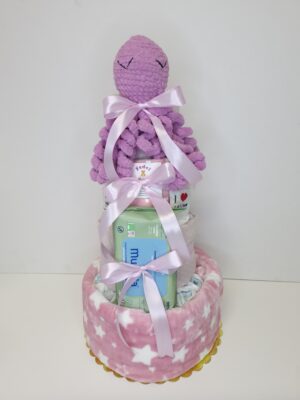 Diaper cakes gifts for newborn girls