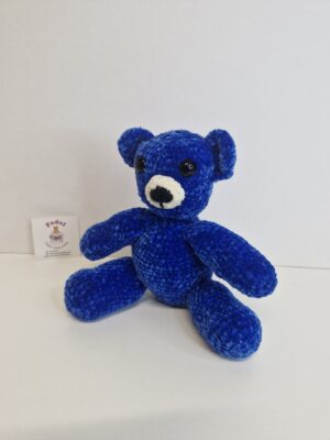 Handmade Knitted Toys/Blue Teddy Bear