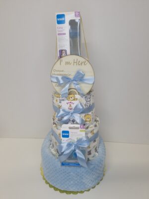 Diaper cakes gifts for newborn boys