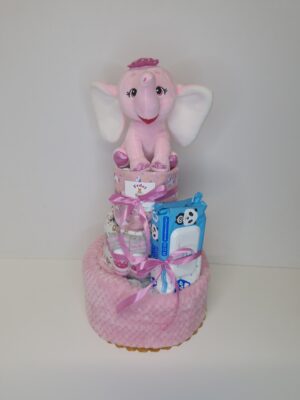 Diaper cakes gifts for newborn girls