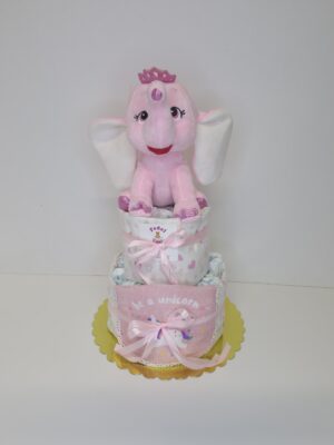 Diaper cakes gifts for newborn girls