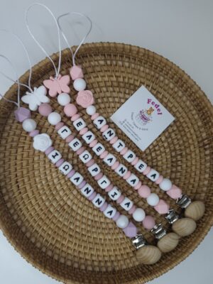 Pacifier's clips/ ROSE-BUTTERFLY