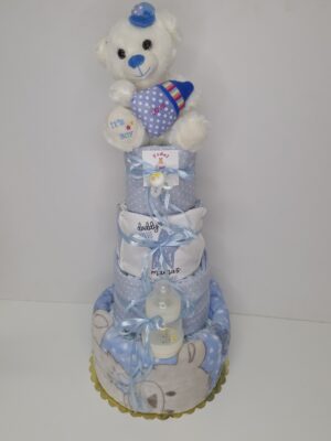 Diaper cakes gifts for newborn boys