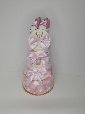 Diaper cakes gifts for newborn girls