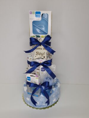 Diaper cakes gifts for newborn boys