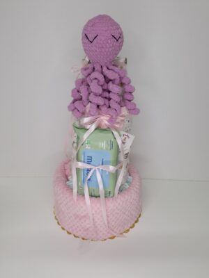 Diaper cakes gifts for newborn girls