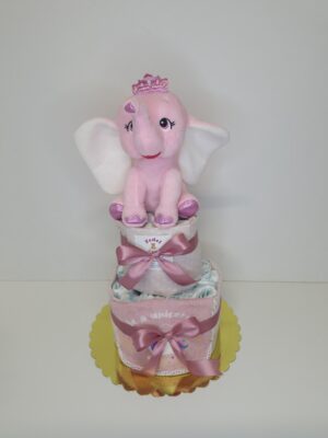 Diaper cakes gifts for newborn girls