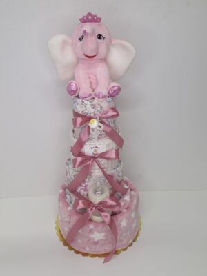 Diaper cakes gifts for newborn girls
