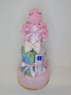 Diaper cakes gifts for newborn girls