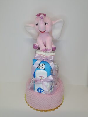 Diaper cakes gifts for newborn girls