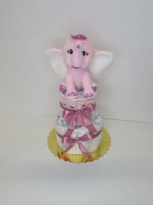 Diaper cakes gifts for newborn girls