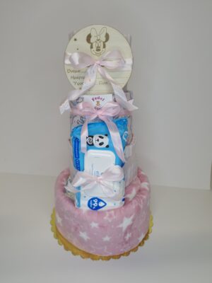 Diaper cakes gifts for newborn girls