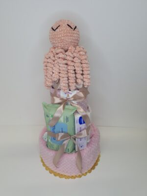 Diaper cakes gifts for newborn girls