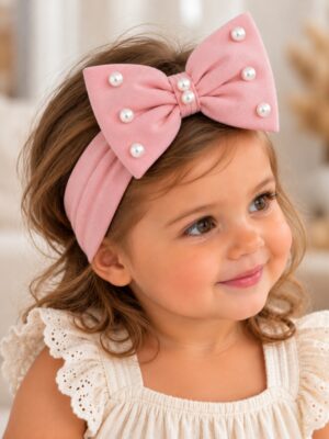 Baby Hairbands - Pink pearls
