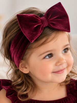 Baby Hairbands - Burgundy Velvet