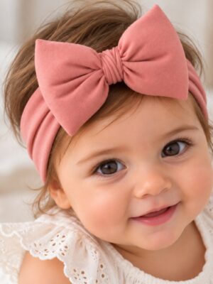 Baby Hairbands – Pink Coral